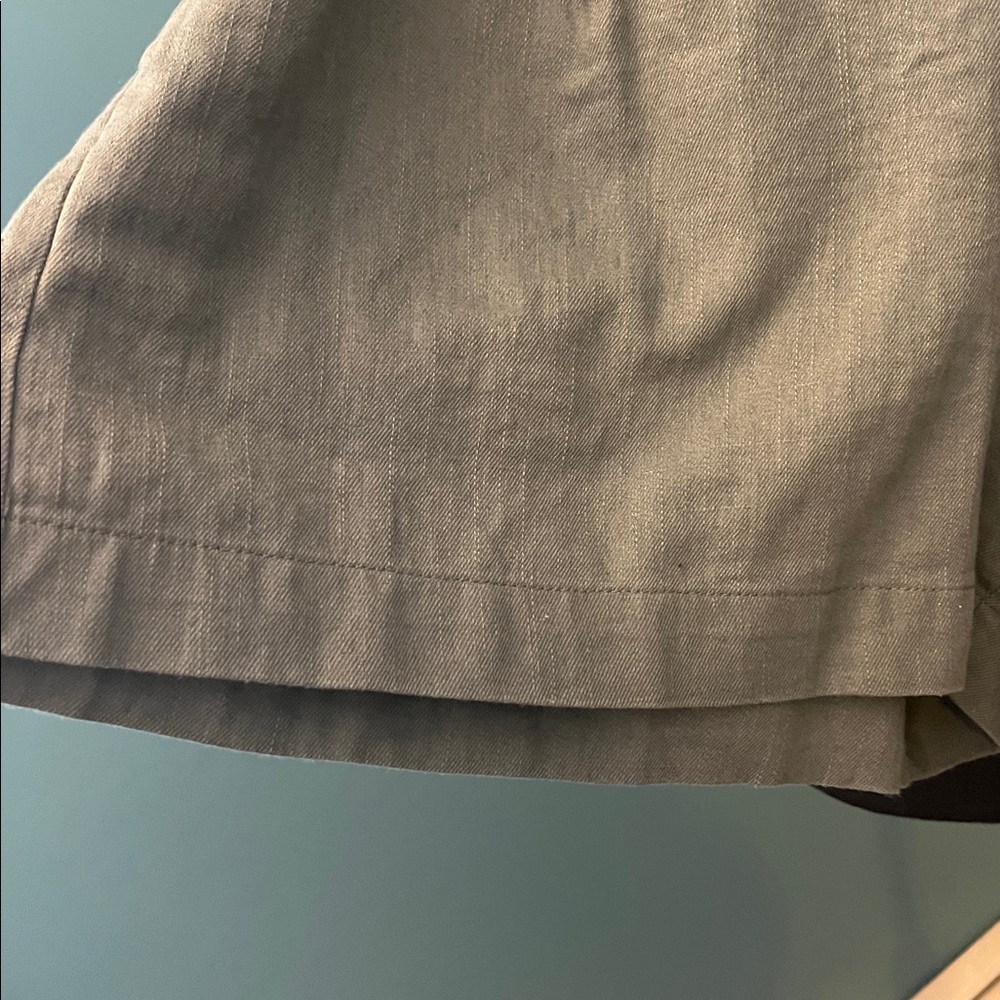 Madewell Clean Pull-On Linen/Cotton Shorts in Architect Green Size XL - Picture 6 of 13